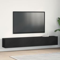 Berkfield Home TV Cabinets 2 pcs Black Oak 100x30x30 cm Engineered Wood - Size: 100 x 30 x 30 cm - thumbnail 1