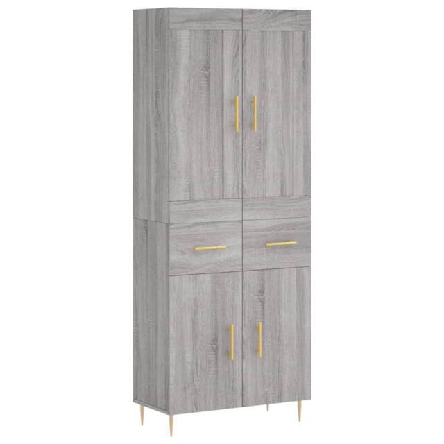 Berkfield Home Highboard Grey Sonoma 69.5x34x180 cm Engineered Wood - image 1