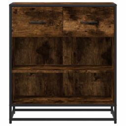 Berkfield Home Sideboard Smoked Oak 68x35x76 cm Engineered Wood in Brown - Size: 68 x 35 x 76 cm - thumbnail 4