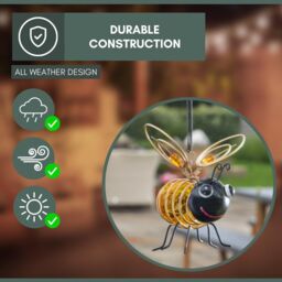 Marco Paul Solar Bug Garden Ornament - Bee in Yellow - thumbnail 7