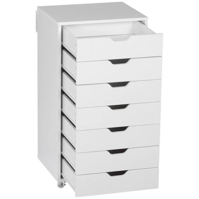 KORVIXA White Vertical Filing Cabinet with 7 Drawers - Size: 0.6m2 - image 1