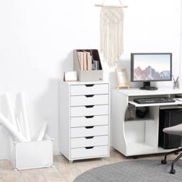 KORVIXA White Vertical Filing Cabinet with 7 Drawers - Size: 0.6m2 - thumbnail 5