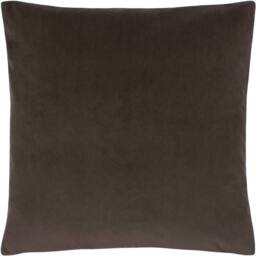 Paoletti Sunningdale Plain Velvet Cushion in Black - Size: 50 cm x 50 cm - thumbnail 2