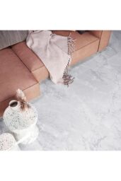 Living and Home 24Pcs Square Self Adhesive Stone Effect PVC Floor Tiles in Light Grey - thumbnail 4