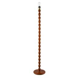 Happy Homewares Classic Mahogany Wooden Classic Floor Light Base with Ball Pole Design in Brown - thumbnail 4