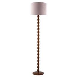 Happy Homewares Classic Mahogany Wooden Classic Floor Light Base with Ball Pole Design in Brown - thumbnail 3