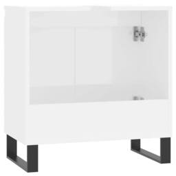 Berkfield Home Bathroom Cabinet High Gloss White 58x33x60 cm Engineered Wood - Size: 58 x 33 x 60 cm - thumbnail 7