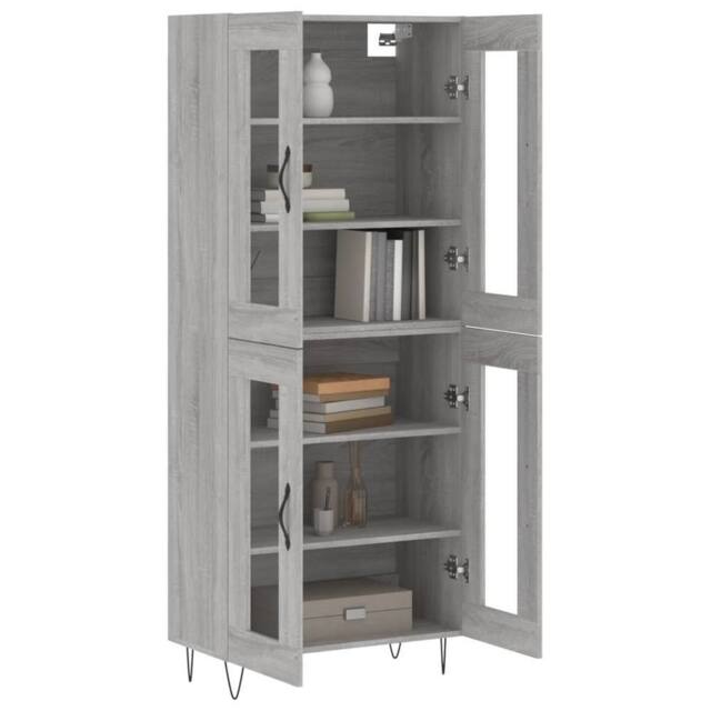 Berkfield Home Highboard Grey Sonoma 69.5x34x180 cm Engineered Wood - image 1