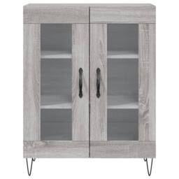 Berkfield Home Highboard Grey Sonoma 69.5x34x180 cm Engineered Wood - thumbnail 8