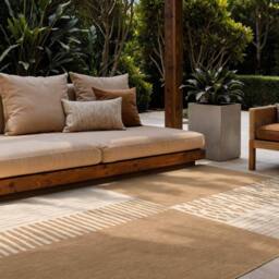 Ted Baker Reversible Outdoor Indoor Acacia Rug Geometric in Beige - Size: 120 cm x 170 cm - thumbnail 3
