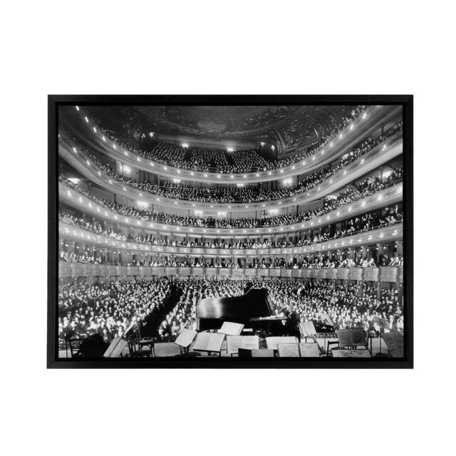 "Artery8 New York Metropolitan Opera Hoffmann Concert Framed Canvas Wall Art Print in Grey - Size: W12"" x H16""" - image 1