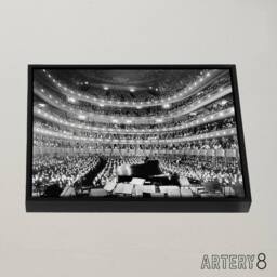 "Artery8 New York Metropolitan Opera Hoffmann Concert Framed Canvas Wall Art Print in Grey - Size: W12"" x H16""" - thumbnail 2