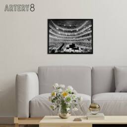 "Artery8 New York Metropolitan Opera Hoffmann Concert Framed Canvas Wall Art Print in Grey - Size: W12"" x H16""" - thumbnail 3