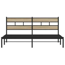 Berkfield Home Metal Bed Frame without Mattress Sonoma Oak 180x200 cm Super King in Brown - thumbnail 4