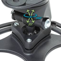 tectake Projector Ceiling Mount in Black - thumbnail 3