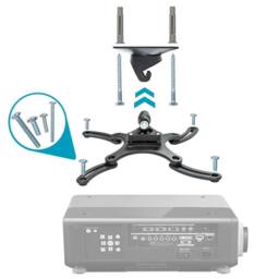 tectake Projector Ceiling Mount in Black - thumbnail 2