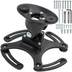 tectake Projector Ceiling Mount in Black