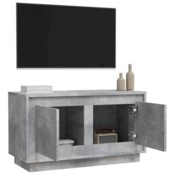 Berkfield Home TV Cabinet Concrete Grey 80x35x45 cm Engineered Wood - Size: 80 x 35 x 45 cm - thumbnail 5