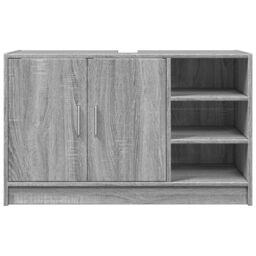 Berkfield Home Sink Cabinet Grey Sonoma 90x29x55 cm Engineered Wood - Size: 90 x 29 x 55 cm - thumbnail 4