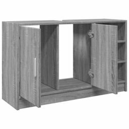 Berkfield Home Sink Cabinet Grey Sonoma 90x29x55 cm Engineered Wood - Size: 90 x 29 x 55 cm - thumbnail 5