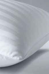 Ezysleep Satin Stripe Luxury Pillows in White - Size: Double - thumbnail 2