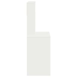 Berkfield Home Desk with Shelves White 100x45x140 cm Engineered Wood - Size: 100 x 45 x 140 cm - thumbnail 5