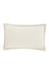 Pineapple Elephant 'Jaipur Chunky Waffle' Cotton Cushion in Natural - Size: 30 cm x 50 cm - thumbnail 5