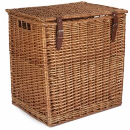Red Hamper Wicker Double Steamed Vintner Storage Picnic Basket in Brown - Size: Large - thumbnail 2