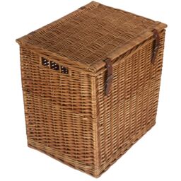 Red Hamper Wicker Double Steamed Vintner Storage Picnic Basket in Brown - Size: Large - thumbnail 3