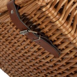 Red Hamper Wicker Double Steamed Vintner Storage Picnic Basket in Brown - Size: Large - thumbnail 5