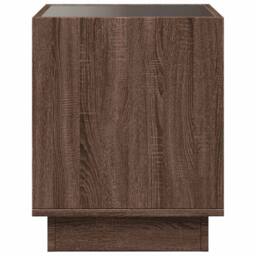 Berkfield Home Decorative Coffee Table with Infinity LED Brown Oak 50x50x50 cm - Size: 50 x 50 x 50 cm - thumbnail 7