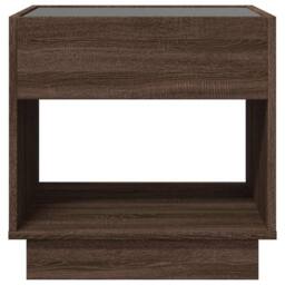 Berkfield Home Decorative Coffee Table with Infinity LED Brown Oak 50x50x50 cm - Size: 50 x 50 x 50 cm - thumbnail 6