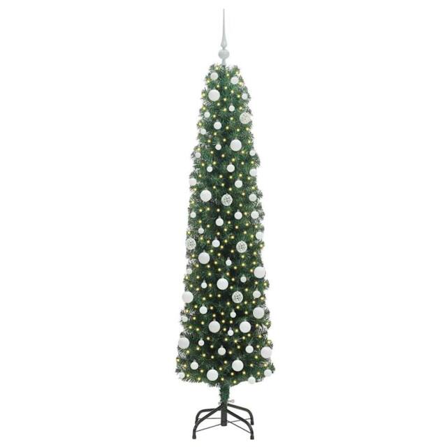 Berkfield Home Stunning Artificial Christmas Tree with 300 LEDs with Stand Green - image 1