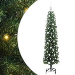 Berkfield Home Stunning Artificial Christmas Tree with 300 LEDs with Stand Green - thumbnail 3