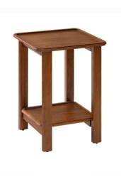 MH London Santorini Side Table Solid Wood Bedside Table for Living Room in Walnut - thumbnail 4