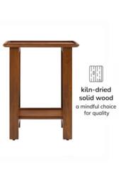 MH London Santorini Side Table Solid Wood Bedside Table for Living Room in Walnut - thumbnail 5