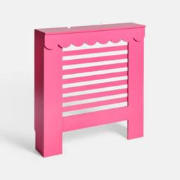 OHS Scallop Radiator Cover Engineered Wood Sideboard Shelf in Bright Pink - Size: Large - thumbnail 3