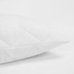 OHS Pillow Protector Cases Soft Touch Cushion Cover 2 Pack Pinsonic Quilted Set Pair in White - thumbnail 6