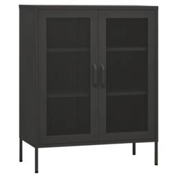 Berkfield Home Storage Cabinet Anthracite 80x35x101.5 cm Steel in Black - thumbnail 2