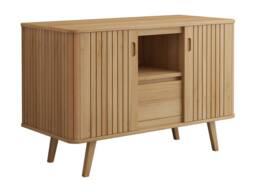 Vente-unique Freestanding Teak Vanity Unit - 120 Cm - WAMENA in Light Oak - thumbnail 5
