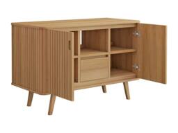 Vente-unique Freestanding Teak Vanity Unit - 120 Cm - WAMENA in Light Oak - thumbnail 6