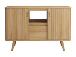 Vente-unique Freestanding Teak Vanity Unit - 120 Cm - WAMENA in Light Oak - thumbnail 2