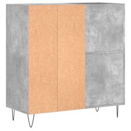 Berkfield Home Record Cabinet Concrete Grey 84.5x38x89 cm Engineered Wood - thumbnail 6