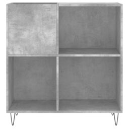 Berkfield Home Record Cabinet Concrete Grey 84.5x38x89 cm Engineered Wood - thumbnail 4