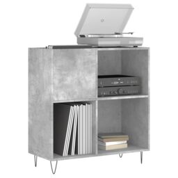 Berkfield Home Record Cabinet Concrete Grey 84.5x38x89 cm Engineered Wood - thumbnail 3