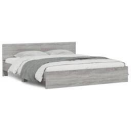 Berkfield Home Bed Frame without Mattress Grey Sonoma 180x200 cm Super King - thumbnail 1