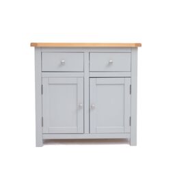 Cabinet Bits Argenta Light Grey 2 Drawer 2 Door Sideboard Chrome Knob - thumbnail 1