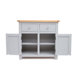 Cabinet Bits Argenta Light Grey 2 Drawer 2 Door Sideboard Chrome Knob - thumbnail 5