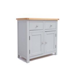 Cabinet Bits Argenta Light Grey 2 Drawer 2 Door Sideboard Chrome Knob - thumbnail 3