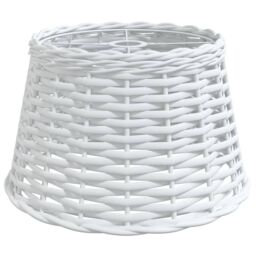 Berkfield Home Ceiling Lamp Shade White √ò38x23 cm Wicker - Size: 38x23 cm - thumbnail 2